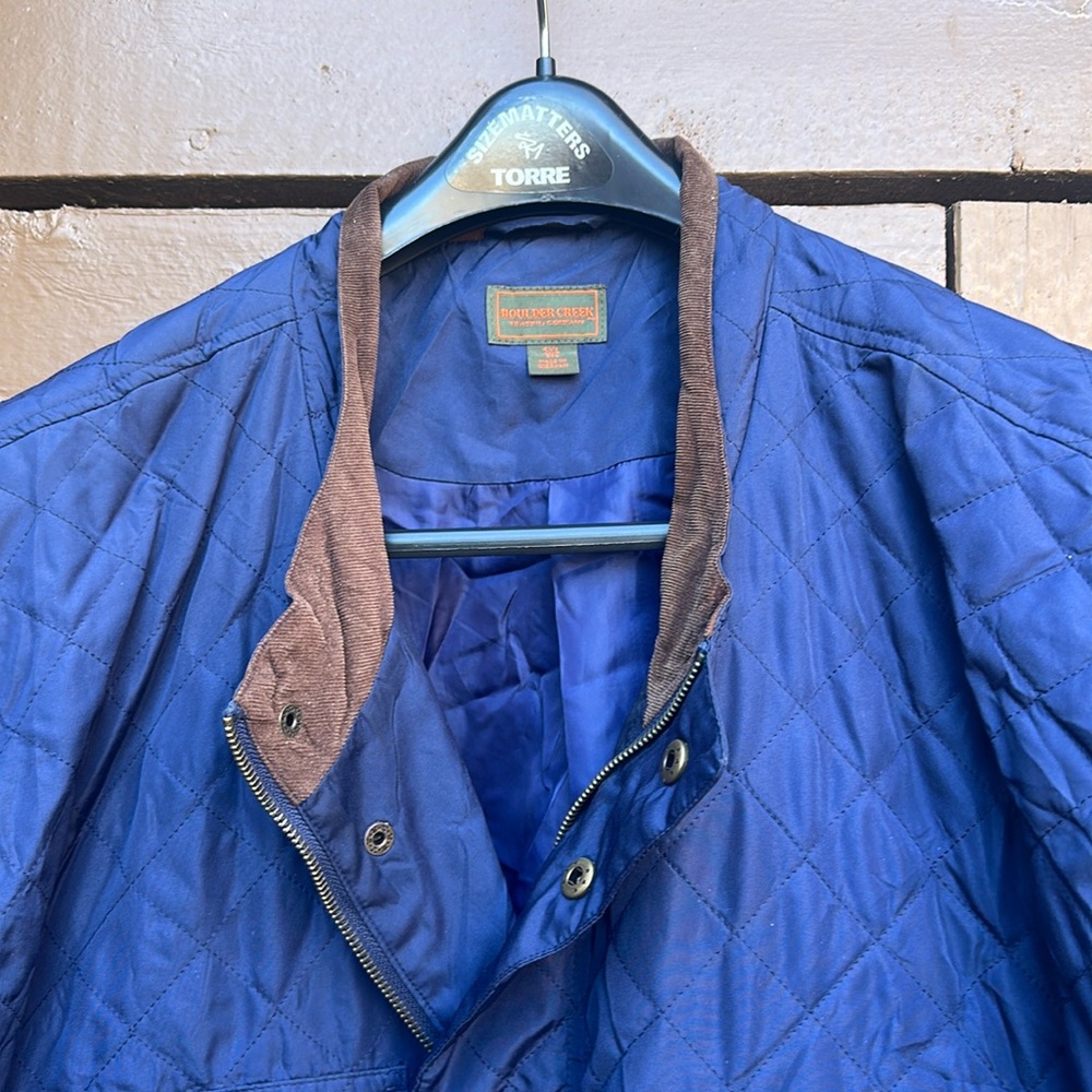 BOULDER CREEK. BIG TALL BLUE MENS JACKET / COAT